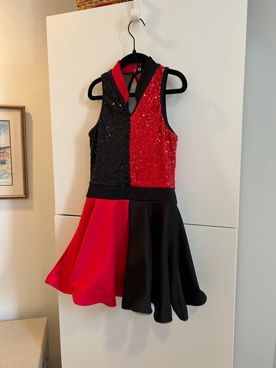Weissman Other - Weissman Red & Black Sequin Panel Dance Costume - MC (10/12)